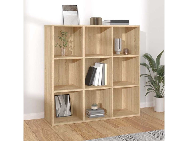  Bibliothèque, meuble de rangement salon chêne sonoma 98x29x97,5 cm bois d'ingénierie  - Conforama B