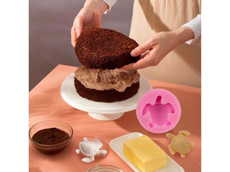Moule à tortue en silicone, 2 pièce, moule à chocolat, à gâteau, à fondant, outils de cuisson à faire soi-même NO Commercial reference - Conforama D