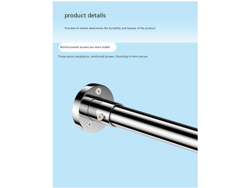  Tringle perçée, barre télescopique, tringle à rideau, tringle de rideau de douche, tringle à vêtements, extensible jusqu'à 80 cm  - Conforama D