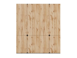 Armoire 6 porte(s) battante 6 tiroir(s) <strong>LEYTN</strong> <strong></strong> coloris naturel largeur 180 cm