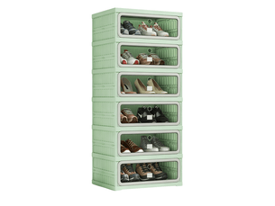 Meuble à chaussures 12 paire(s)  <strong>MIOOSUT</strong>  <strong></strong> coloris vert
