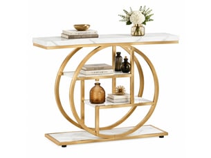 Console 0 tiroir(s)  coloris bicolore <strong>CHICFURN</strong> <strong></strong> - longueur 105 cm - 105 cm