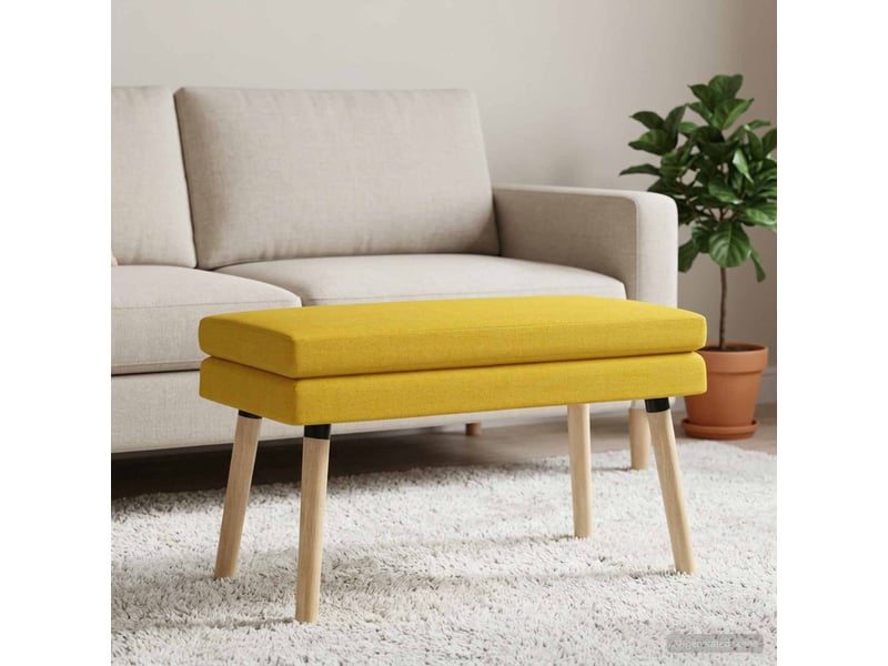  Banc d'entrée, banc à double couche jaune clair 80x40x47 cm tissu  - Conforama C