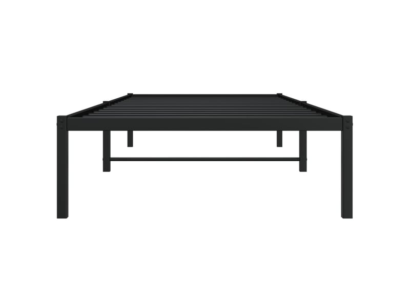  Lit simple- lit adulte -  cadre de lit métal sans matelas noir 90x200 cm  - Conforama D