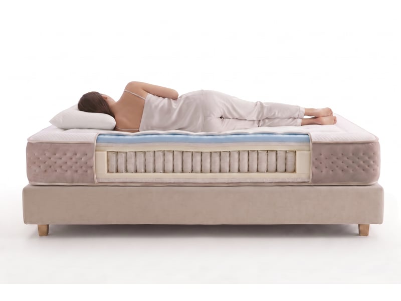  Matelas ressorts ensachés kronos spring multizone 31 cm - 105x190 cm - fermeté élevée- moonia  - Conforama D