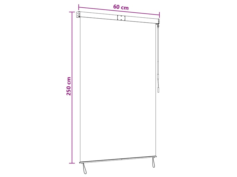  Store enrouleur, store à rouleau noir 60 x 250 cm tissu et aluminium cf45394  - Conforama E