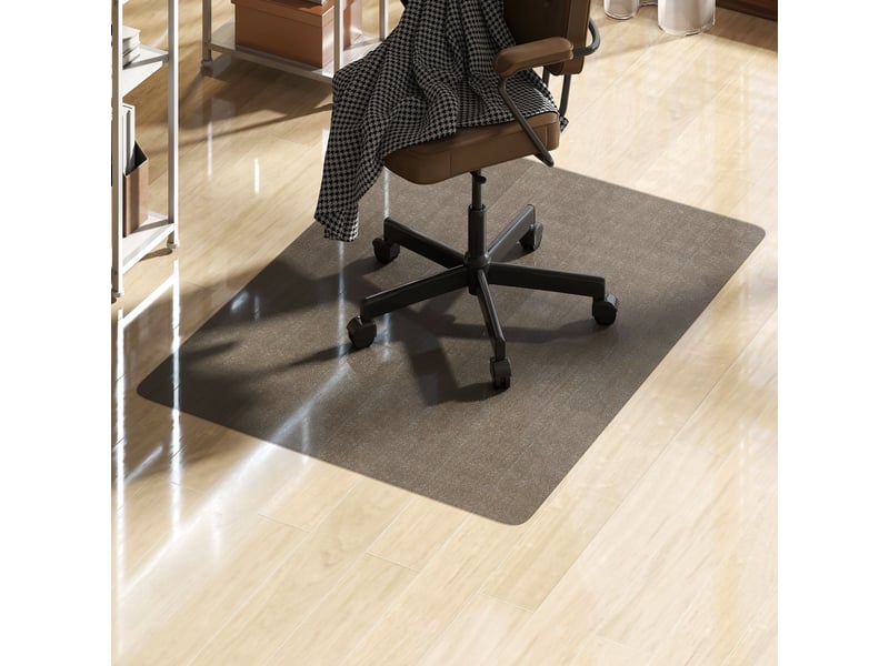  Protection de sol en plastique noir transparent 120 x 90 cm pour chaises de bureau  - Conforama A