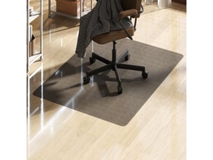 Protection de sol en plastique noir transparent 120 x 90 cm pour chaises de bureau