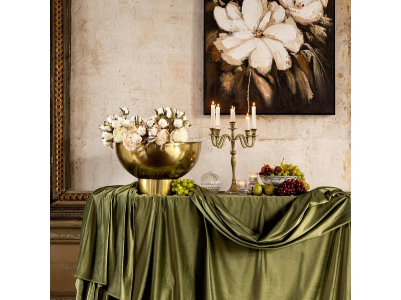  Chandelier 5 branches colette 42cm vert olive  - Conforama D