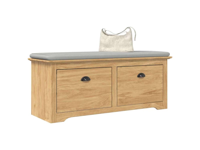  Banc de couloir, banc de rangement bodo brun miel 114x40x50 cm  - Conforama C