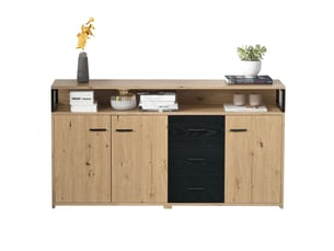 Buffet 3 porte(s)  3 tiroir(s) <strong>ROLIPO</strong> <strong></strong> - 35 cm coloris marron 