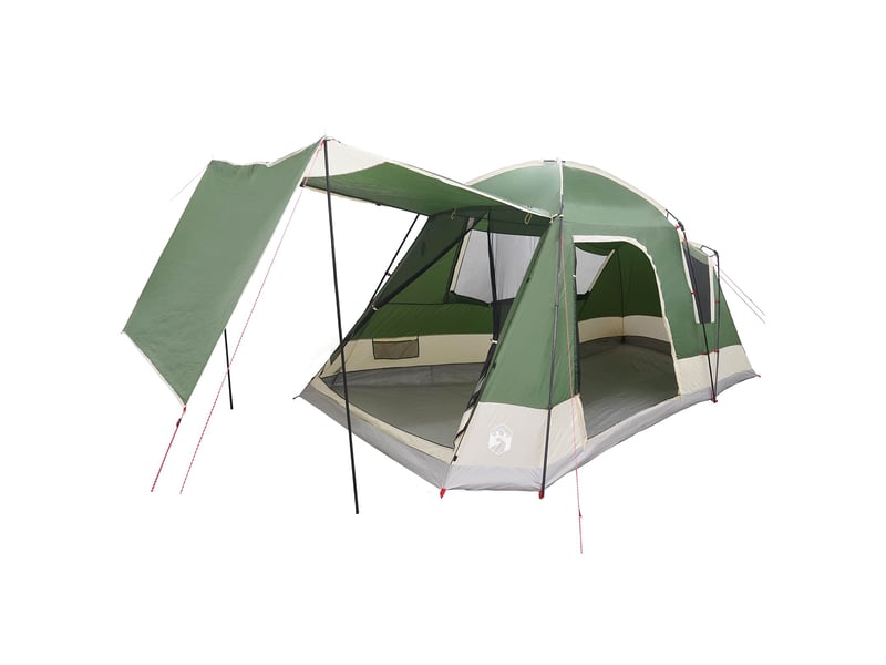  Tente de camping, tente cabane 8 personne vert polyester et acier shl68104  - Conforama A