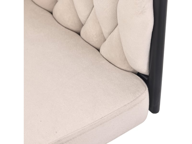  Lot de 6 chaises de salle à manger 59 x 54 x 72 cm – beige – pivotantes à 360° avec pieds en métal  - Conforama E