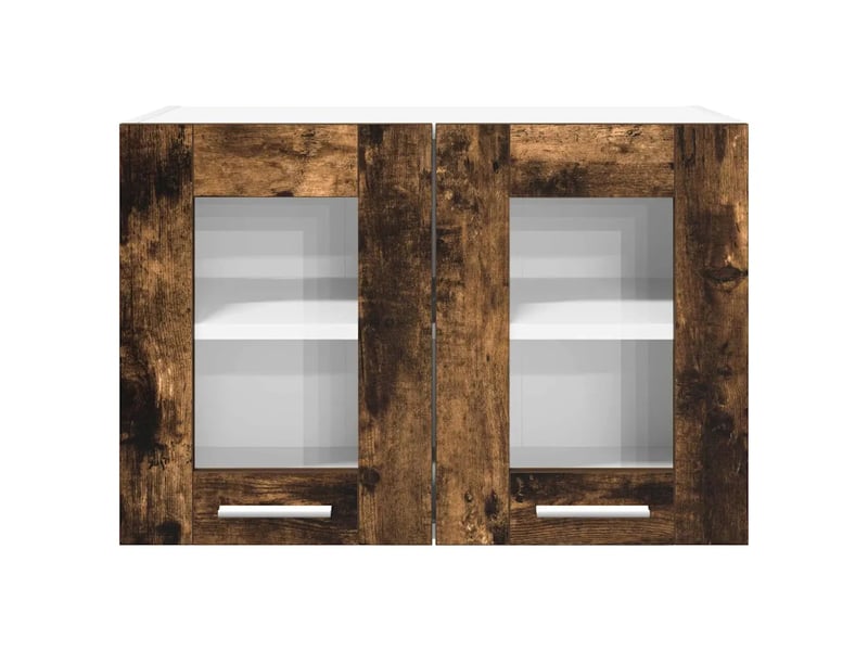  Armoire suspendue moderne 60 x 31 x 40 cm grand espace de stockage intérieur style contemporain en bois d'ingénierie chêne fumé 02_0053265  - Conforama C