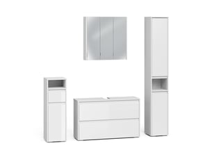 Vicco meubles bain, blanc haute brillanceblanc, 4 pièces