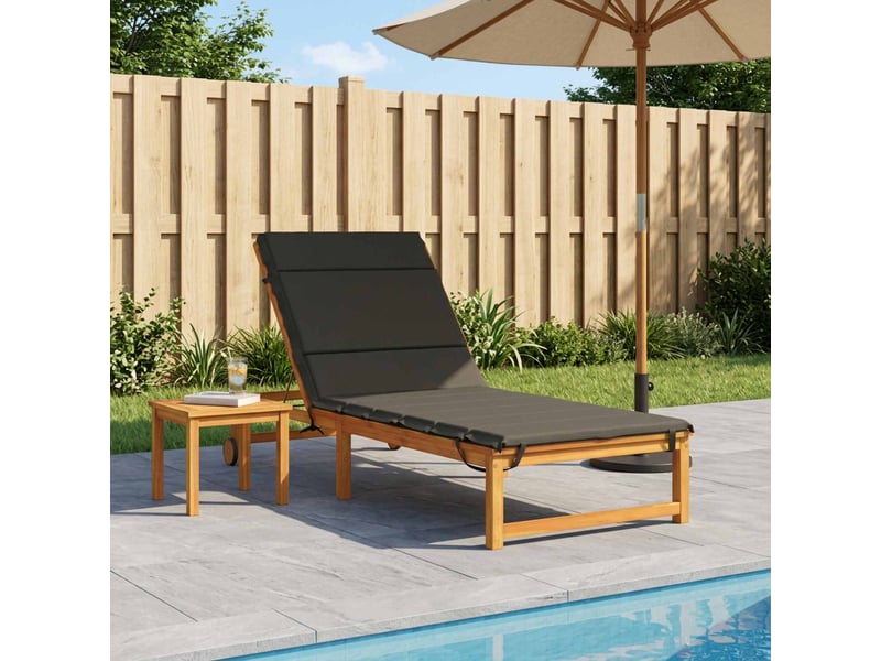  Coussin de transat, coussin pour bain de soleil gemert 100 % polyester anthracite cf56104  - Conforama B