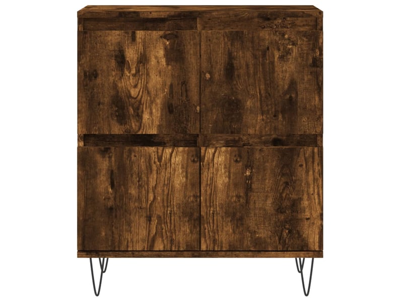  Buffet - bahut - meuble de rangement chêne fumé 60x35x70 cm bois d'ingénierie  - Conforama E