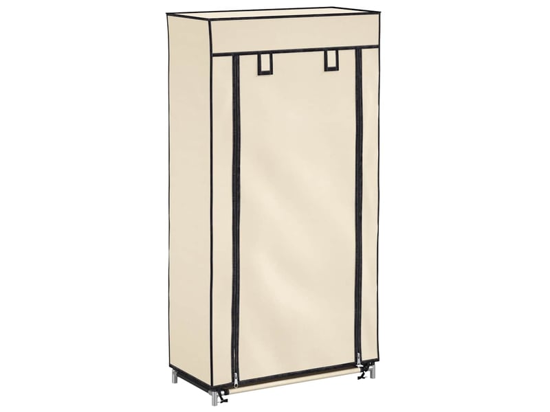  Meuble à chaussure | armoire à chaussures avec housse crème 58x28x106 cm tissu  - Conforama A
