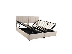 Lit coffre 180x200 cm OKWISH coloris beige
