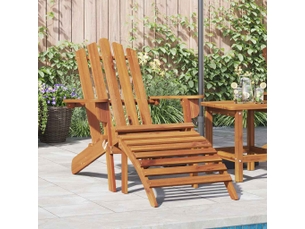 Chaise de jardin | chaise d'extérieur adirondack et repose-pied bois d'acacia massif