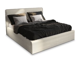 Lit coffre 160x200 cm <strong>MASSENO</strong>  <strong></strong> coloris beige