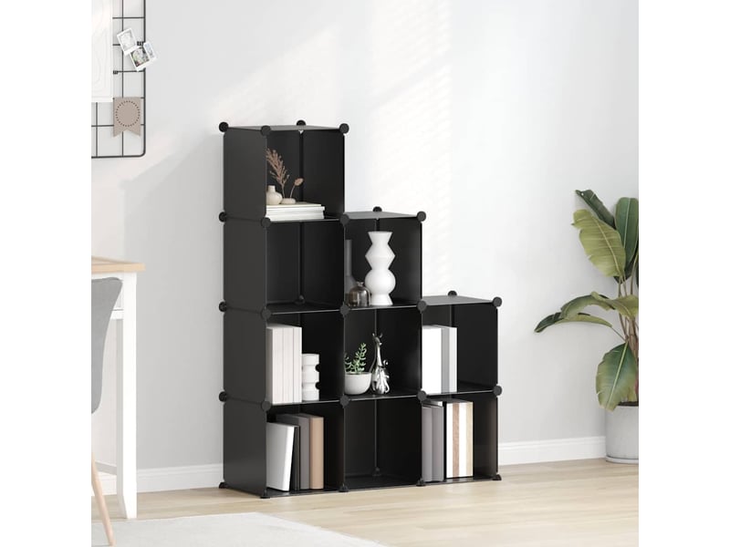  Cubes de rangement 9 pcs noir pp  - Conforama B