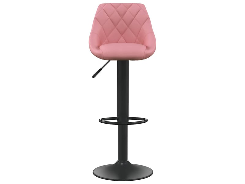 Tabouret de bar, chaise de bar rose velours shl42881  - Conforama C