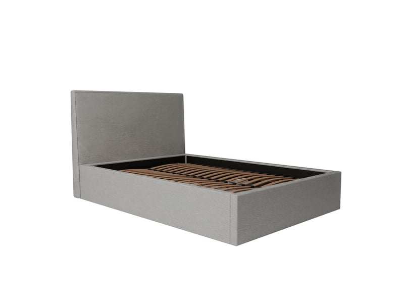  Lit coffre et tête de lit 140x190cm - blanc - collection emma - morphea  - Conforama A