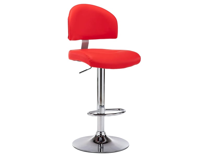  Lot de 2 tabouret de bar, chaise de bar rouge similicuir shl72609  - Conforama C