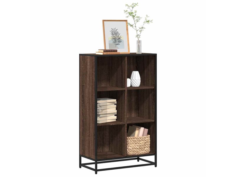  Bibliothèque, étagère de rangement chêne marron 65,5x33x107,5 cm bois d'ingénierie  - Conforama B