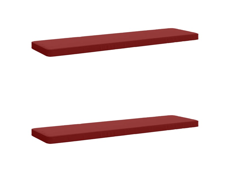  Lot de 2 coussins de banc, coussins d'assise vught 100 % polyester bordeaux cf57926  - Conforama A
