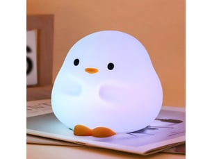 Veilleuse canard en silicone souple, rechargeable usb, jusqu’à 50 h d’autonomie, minuterie