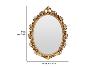 Miroir ovale à poser coloris jaune - 1 cm x 1 cm
