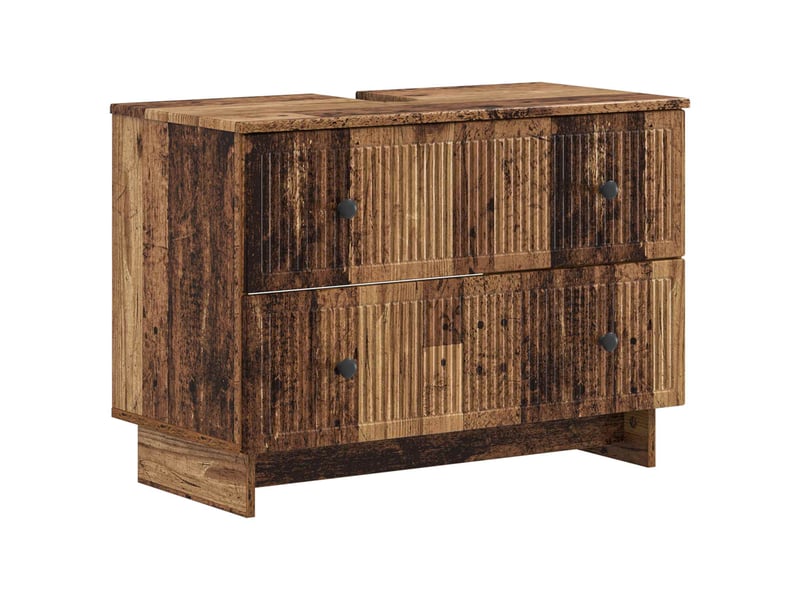  Ensemble de 2 meubles de salle de bain ede bois ancien cf63131  - Conforama C