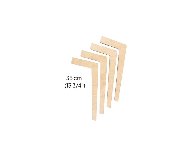  Pieds de table tulla, bois, courts LeWOS - Conforama A