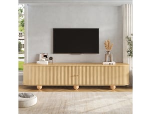 Meuble tv coloris naturel 180 cm <strong>HOMVRA</strong> <strong></strong>