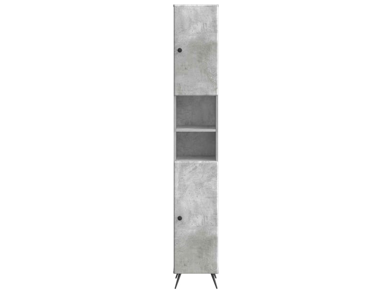 Colonne de salle de bain avec étagère ouverte breda gris béton - Conforama D