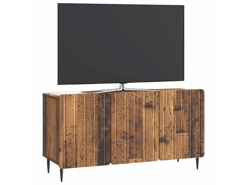  Meuble tv - banc tv - meuble de rangement 99 x 34,5 x 52 cm bois ancien bois d'ingénierie  - Conforama C