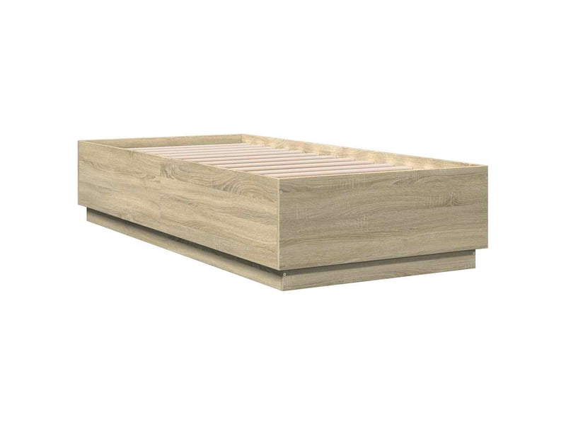  Lit simple- lit adulte -  cadre de lit sans matelas chêne sonoma 100x200 cm  - Conforama B