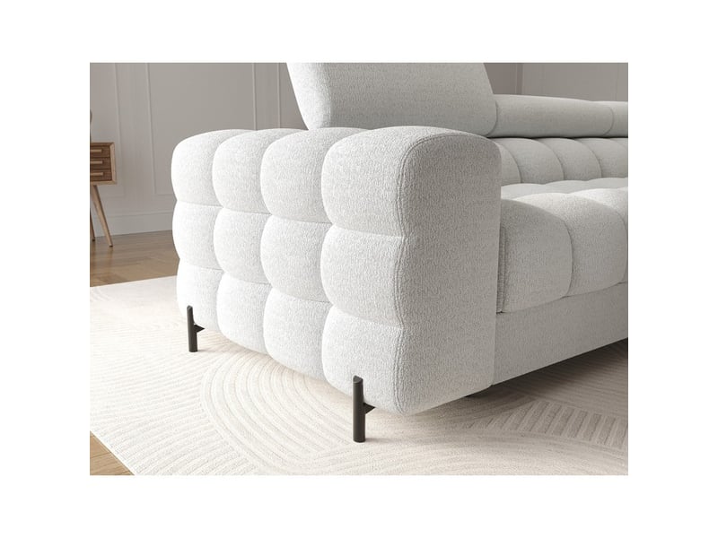  Canapé d'angle droit convertible gris foncé allure contemporaine 285x99x181cm filtro  - Conforama B