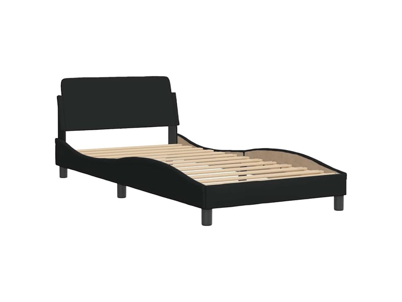  Lit simple- lit adulte -  cadre de lit dover noir 100x200 cm tissu  - Conforama B
