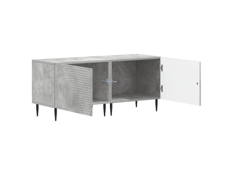  Meuble tv - banc tv - meuble de rangement gris béton bois d'ingénierie  - Conforama C