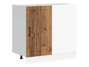 Meuble de rangement, meuble bas de cuisine vieux bois bois d'ingénierie