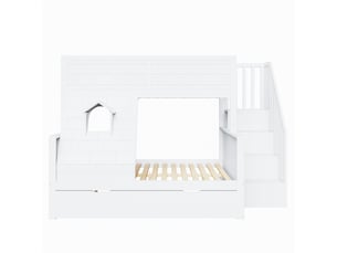 Lit superposé 2x90x200 cm MAISONORA coloris blanc