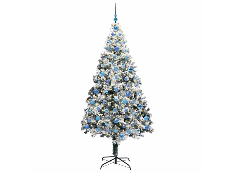  Sapin de noël artificiel, arbre de noël blanc 210 cm pvc, acier et plastique shl8455  - Conforama C