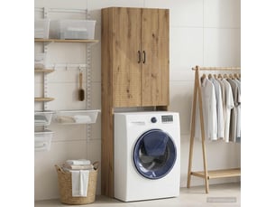 Armoire de toilette, meuble de toilette haarlem chêne artisanal 66x25.5x190 cm