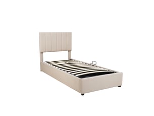 Lit coffre 90x200 cm coloris beige