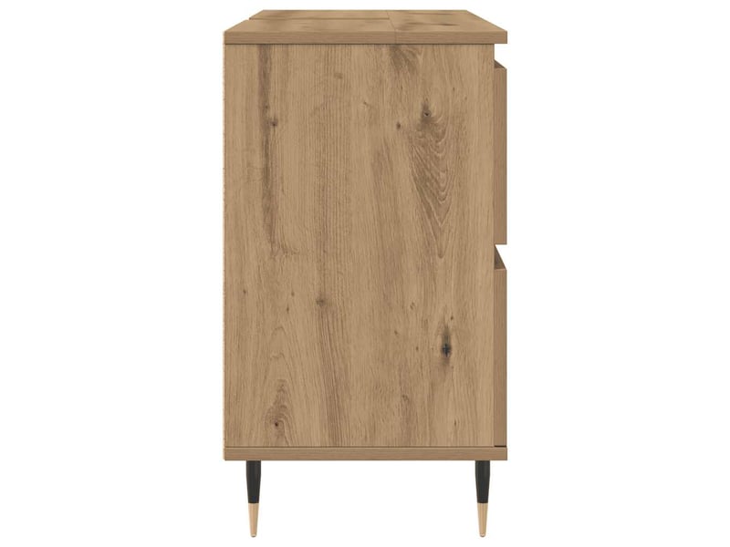  Armoire de salle de bain, meuble de rangement chêne artisanal bois d'ingénierie shl5997  - Conforama E