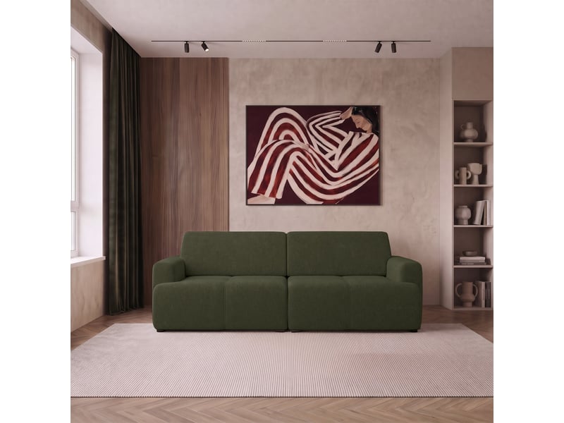  Selsey cobbly - canapé convertible - 244 cm - chenille mystery vert olive Cobbly - Conforama B