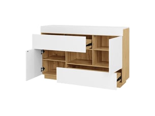 Buffet 2 porte(s)  2 tiroir(s) OKWISH  - 120 cm coloris blanc 
